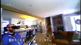 Wheelchair-bound man with ALS given tour of home with nephew's drone