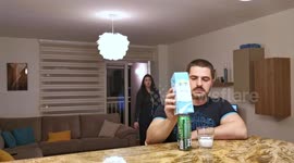 Husband hilariously disguises beer as milk during stressful lockdown in home