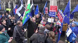 Archive: Remainers and anti-Brexit activists out in force on Brexit Eve