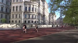 Londoners take to bikes on April Sunday during Coronavirus lockdown
