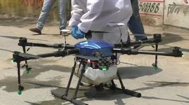 Healthcare workers use drones to sanitise COVID-19 hotspots in northern India