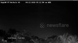 Lyrid Meteor Waikele-Waipahu, HI - April 22, 2020  05:12am HST