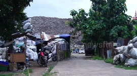 Daily activities in Palembang landfills amid corona virus spread in Indonesia