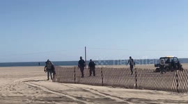 Santa Monica people at parks and cops
