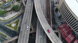 Manila's busiest highway deserted during COVID-19 lockdown
