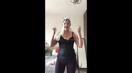 Hilarious DIY non evasive, inexpensive and painless Half Body lift procedure using sticky back plastic