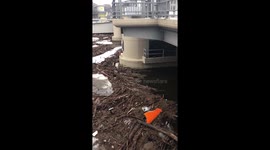 River blockage after the thaw.