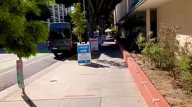 Santa Monica’s World Famous Farmers Market is practicing strict social distancing as farmers from all around Southern California come to sell their wares.