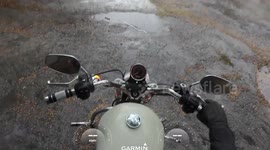 Motorcycle and rain