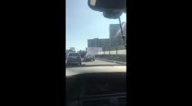 When crossing bridge car start burning in less then 3 minutes completely destroyed