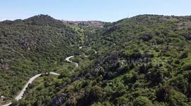 Visuali  dall'alto sulle montagne del centro Sardegna