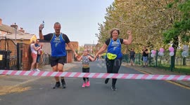 Touching moment 5-year-old liver patient from UK runs 2.6 miles for charity