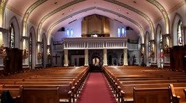 Organist plays to an empty church in Pennsylvania