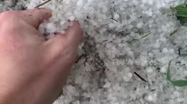 Large hailstones dumped on South Dakota as storms sweep across area