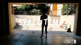 Home video dancing in garage