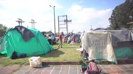 160 Venezuelan migrants camp on the outskirts of Bogota during coronavirus lockdown