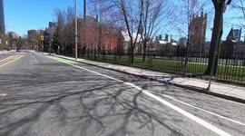 Empty downtown Toronto streets as stay home orders remain in place and only essential travel recommended due to COVID 19 pandemic