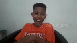 Children can't stop laughing