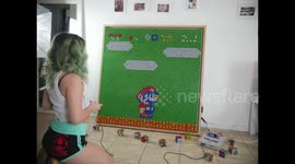US YouTuber creates stop motion 'Super Mario' game out of hundreds of Rubik's Cubes