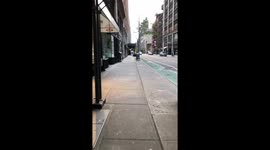 Mysterious trumpeter plays 'The Sound of Silence' on empty Manhattan street during coronavirus lockdown