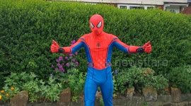 Superhero brings smiles to children across Leeds during coronavirus lockdown