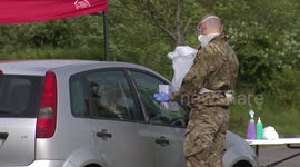 UK Royal Marines conduct COVID-19 mobile testing in Dorset