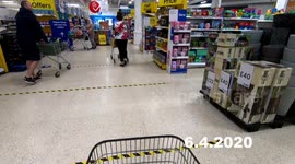This is what social distance shopping looks like in UK supermarket
