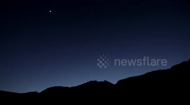 2 CRESCENTS IN THE EVENING SKY - MOON AND VENUS