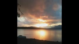 Sunset Over The Ashokan Reservoir In Upstate NY