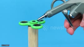 Crazy methods used to propel spinning toy in DIY experiment
