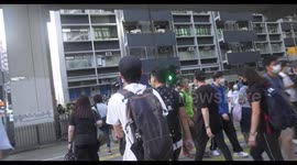 Protesters keep bringing flowers to Prince Edward MTR station, as police holds a cordon around the station