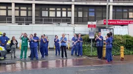 Clap for the NHS outside Whittington hospital in north London