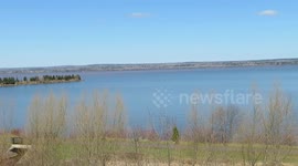 Beautiful blue waters on Chequamegon Bay in Ashland.