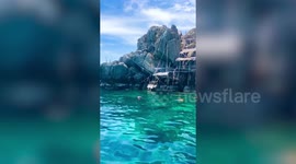 Amazing clear waters of remote island in southern Thailand