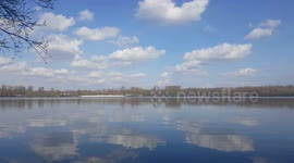 Reflecting sky on the lake