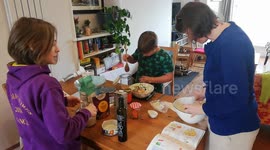 Family baking session for Easter during covid19 lockdown