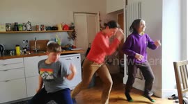 Mum and the kids do the Joe Wicks  Spiderman workout!