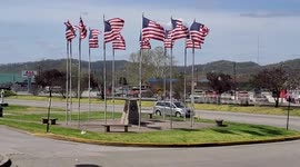 Windy Flags at the Veterans Memorial