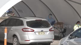 Covid 19 drive through testing in Bondi Beach Australia