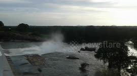 Rajanganaya Reservoir Dam in Sri Lanka.