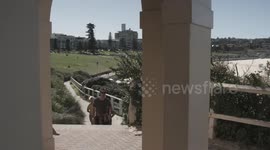 Bondi Beach empty on sunny weekend - COVID19