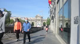 Spaniards allowed out to exercise for the first time in 50 days