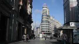first day after the 50-day confinement on the streets of Madrid, Spain