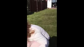 Garry gets the girls to cut the grass