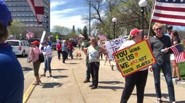 Armed Protesters Gather in Front of The Minnesota State Capitol for Operation Gridlock