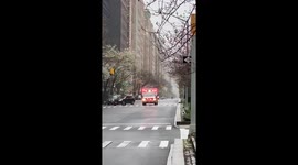 Ambulance coming up Park Avenue In upper east side