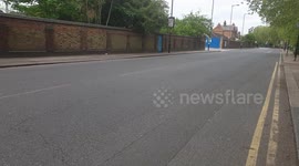 No traffic on St Anns Road in north London