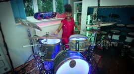 Little Drummer Girl Rocks Out To