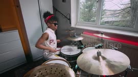 Amazing 10 Year-Old Drummer Girl Whizzes Around The Drum Kit In Style