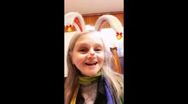 A silly bunny thumps her pinky toe